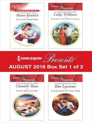 cover image of Harlequin Presents August 2018--Box Set 1 of 2